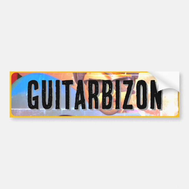 Guitarbizon Krockklistermärke Bildekal (Framsidan)