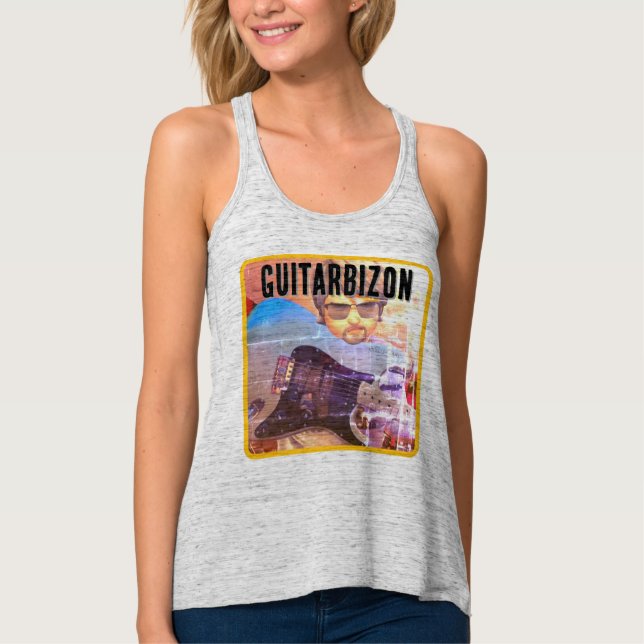 Guitarbizon T-Shirt Linne Med Racerback (Framsida)