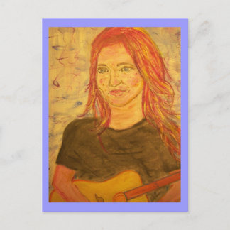 guitarflicka vykort