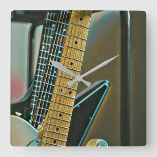 Guitargåva till fars dag fyrkantig klocka