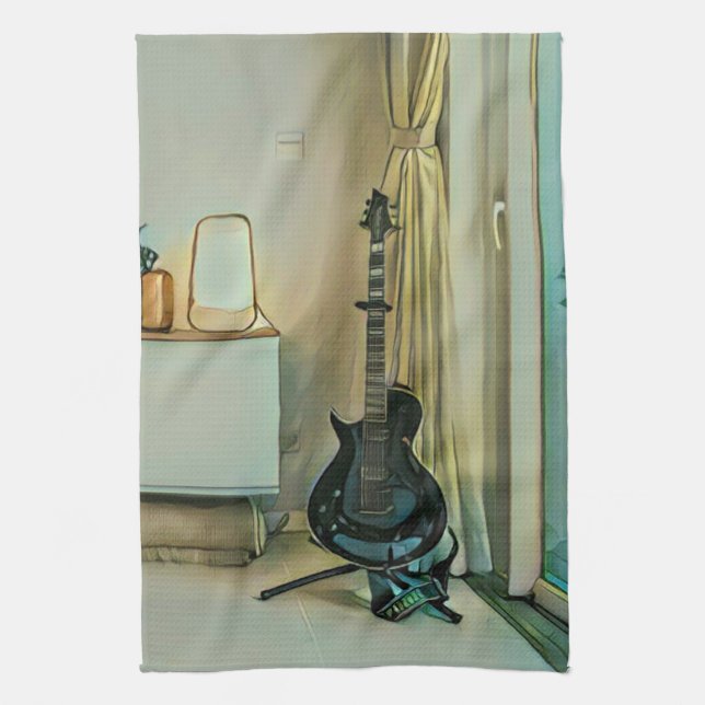 Guitargåvor till pappa kökshandduk (Vertikal)
