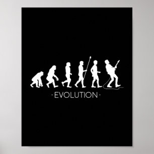Guitarismens utveckling, Rock musik Guitar Poster
