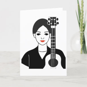 Guitarist Art Card Helgkort