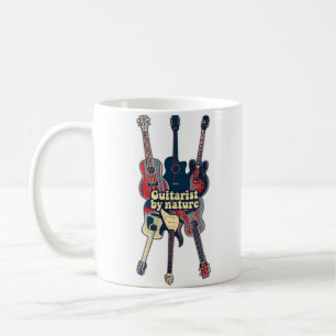 Guitarist av naturen. vintage kaffemugg