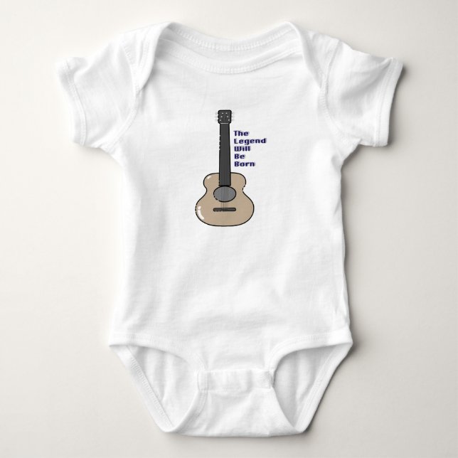 Guitarist baby tee shirt (Framsida)