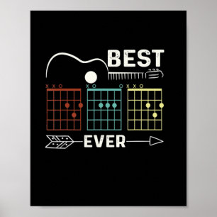 Guitarist Bästa Pappa någonsin födelsedag Poster