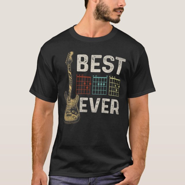 Guitarist Bästa Pappa någonsin Guitar Pappa Chord  T Shirt (Framsida)
