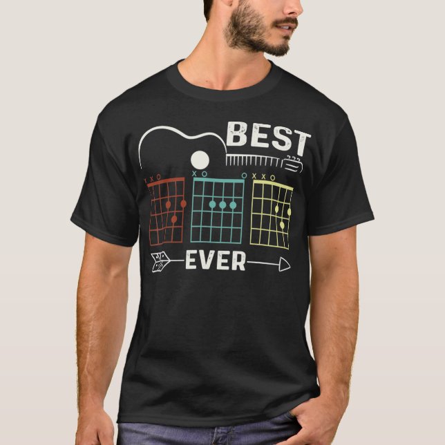 Guitarist Best Pappa någonsin Guitar Pappa Chord S T Shirt (Framsida)