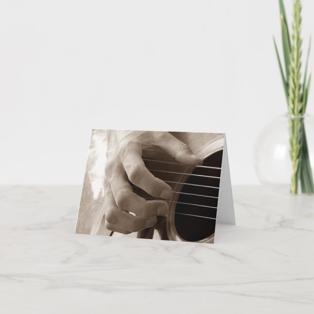 Guitarist-blankkort Kort (Framsida)