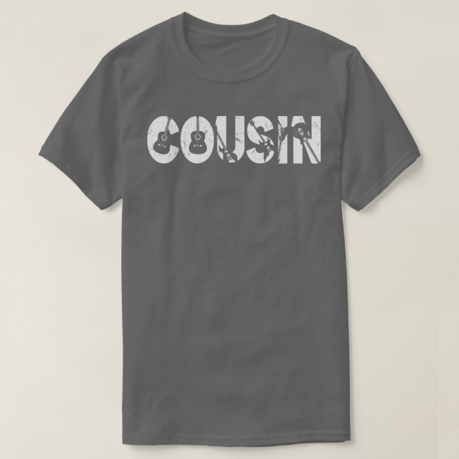 Guitarist Brother Sister Funny Cousin Music Guitar T Shirt (Design framsida)