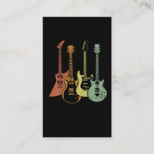 Guitarist Colorful Musical Instruments Guitars Visitkort