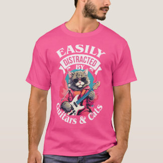 Guitarist Costume Guitar Cat Musician Acoustic Gui T Shirt