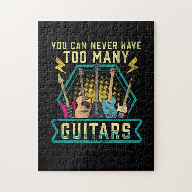 Guitarist du aldrig kan ha för många Guitarar Jula Pussel (Vertikal)