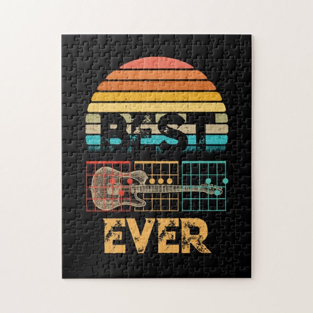 Guitarist Far Best Pappa någonsin d a d chord Gift Pussel (Vertikal)