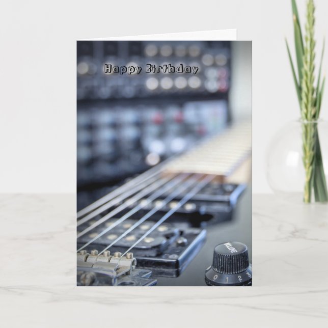 Guitarist-födelsedagskort Kort (Framsida)