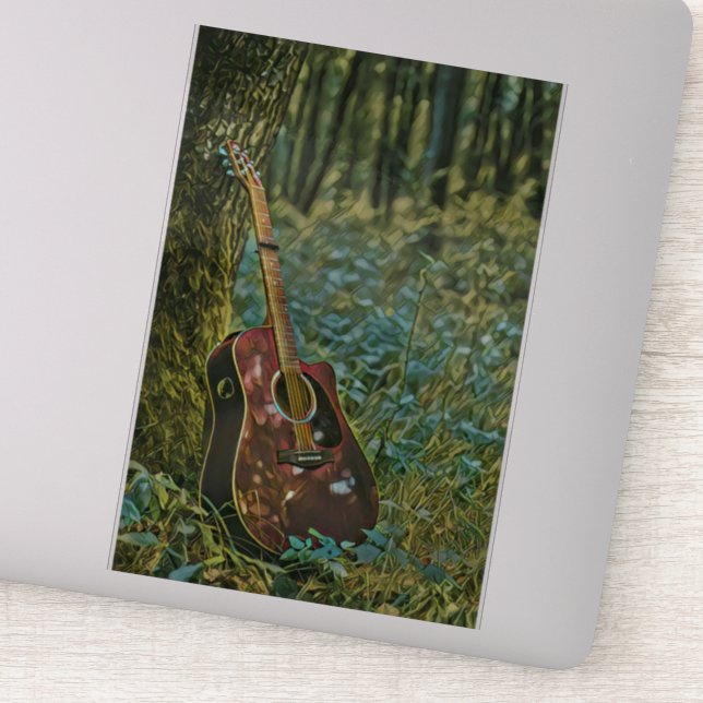 Guitarist-födelsedagspresent Klistermärken (Detalj)