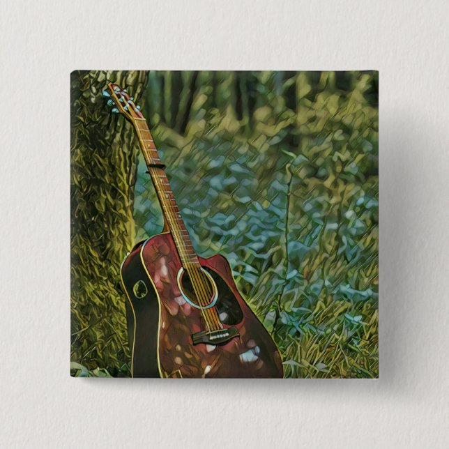 Guitarist-födelsedagspresent Knapp (Framsida)