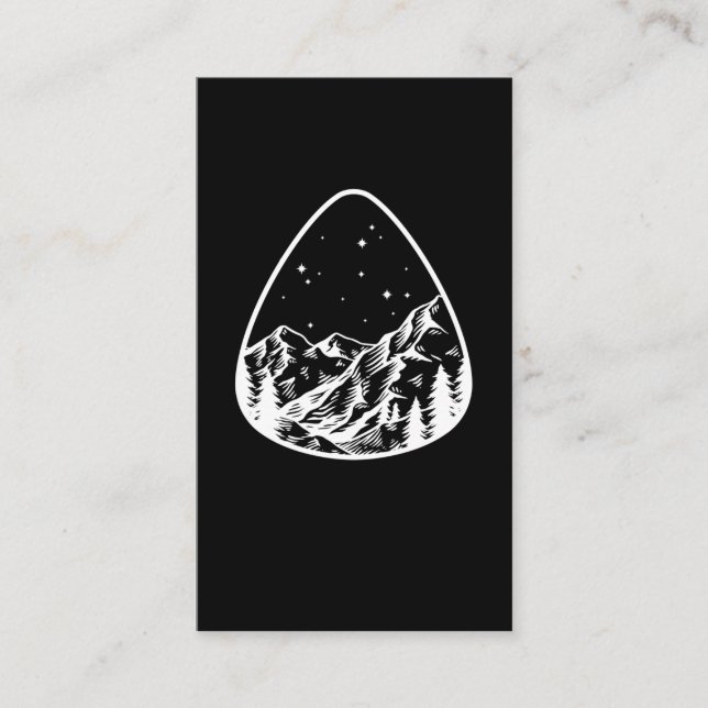 Guitarist för Gitarr Plektrum-bergsspektrummusik Visitkort (Framsida)