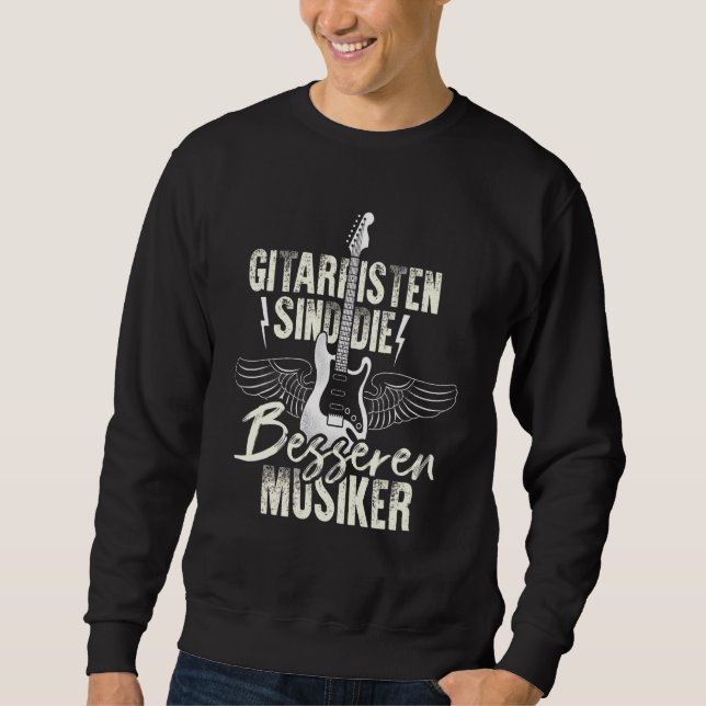 Guitarist för musiker Guitar Lång Ärmad Tröja (Framsida)
