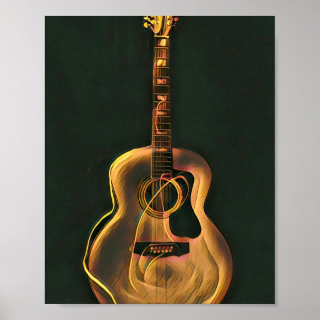 Guitarist-gåva av coola poster (Framsidan)
