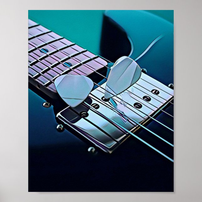 Guitarist-gåva av coola poster (Framsidan)