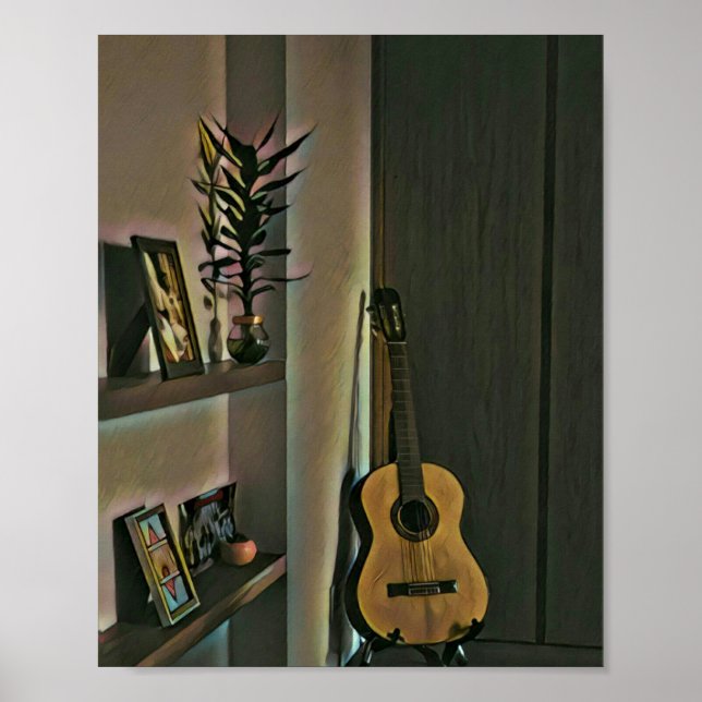 Guitarist-gåva av coola poster (Framsidan)