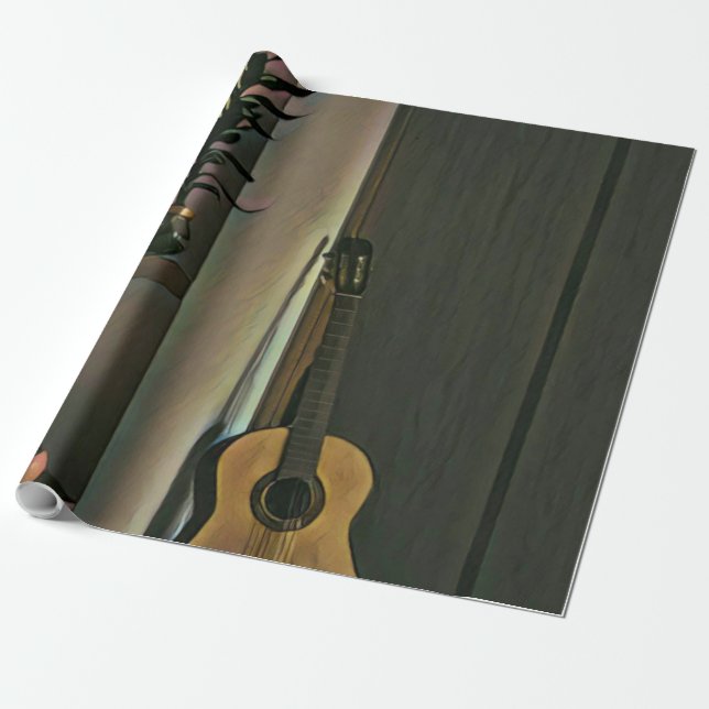 Guitarist-gåva av coola presentpapper (Utrullad)