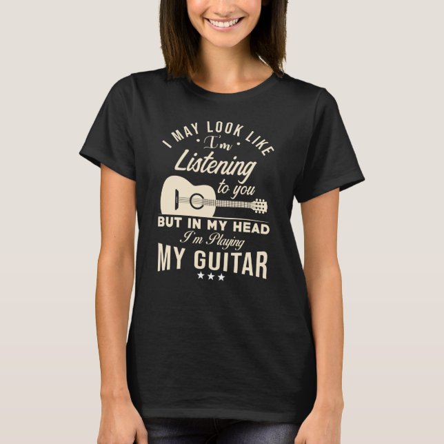 Guitarist Gift Guitars Saying T Shirt (Framsida)