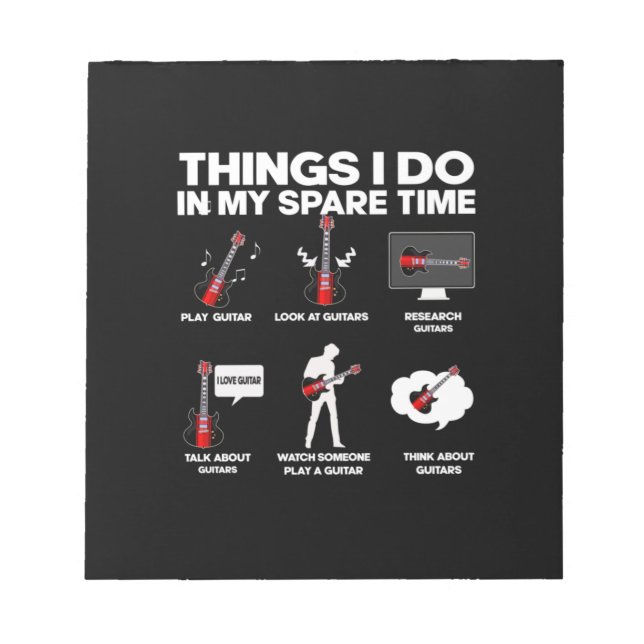 Guitarist Guitar Beroende Guitarist Music Birthday Anteckningsblock (Framsida)