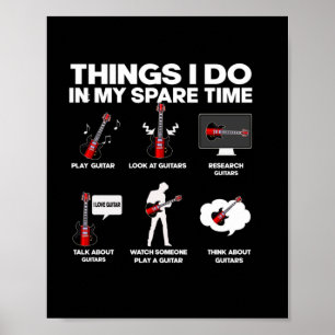 Guitarist Guitar Beroende Guitarist Music Birthday Poster