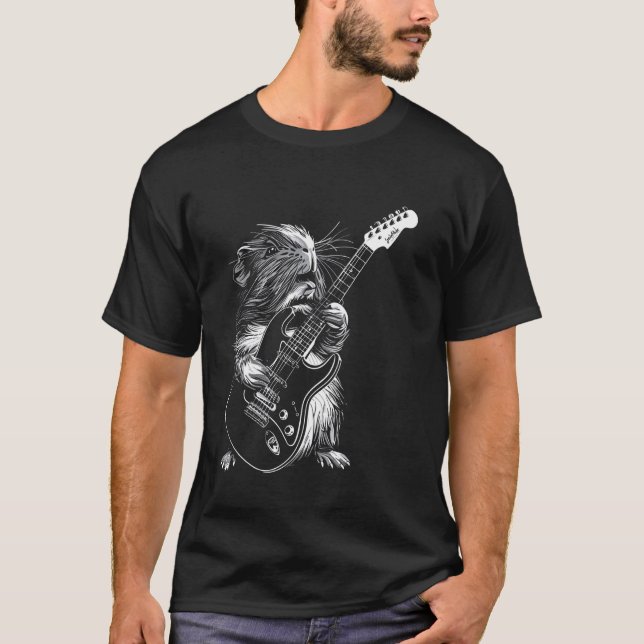 Guitarist Guitar - Guitar Player Guinea Gris Pappa T Shirt (Framsida)