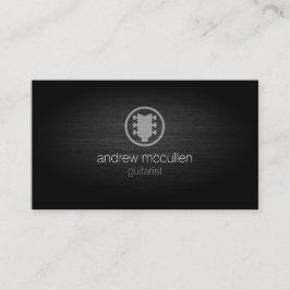 Guitarist Guitar Icon Brushed Metall Musician Visitkort