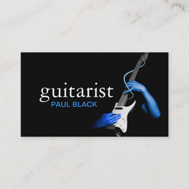Guitarist Guitar Instructor Music Instruments Visitkort (Framsida)