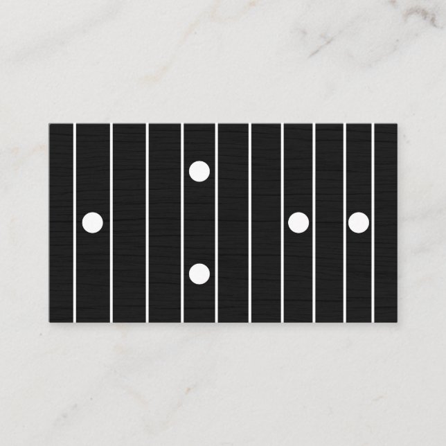 Guitarist Guitar Lessons Music Teacher Instruktör Visitkort (Framsida)