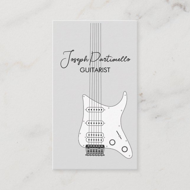 Guitarist Guitar Music Musician Visitkort (Framsida)