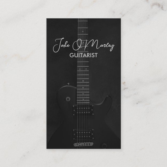 Guitarist Guitar Music Musician Visitkort (Framsida)