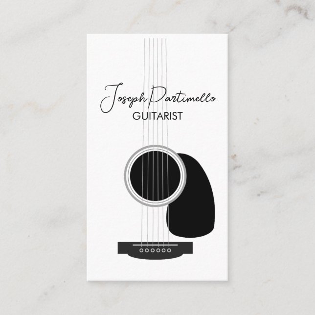 Guitarist Guitar Music Musician Visitkort (Framsida)
