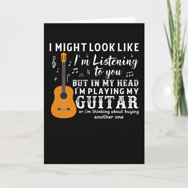 Guitarist Guitar Player Electric Funny Gift Idea Kort (Framsida)
