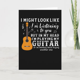 Guitarist Guitar Player Electric Funny Gift Idea Kort