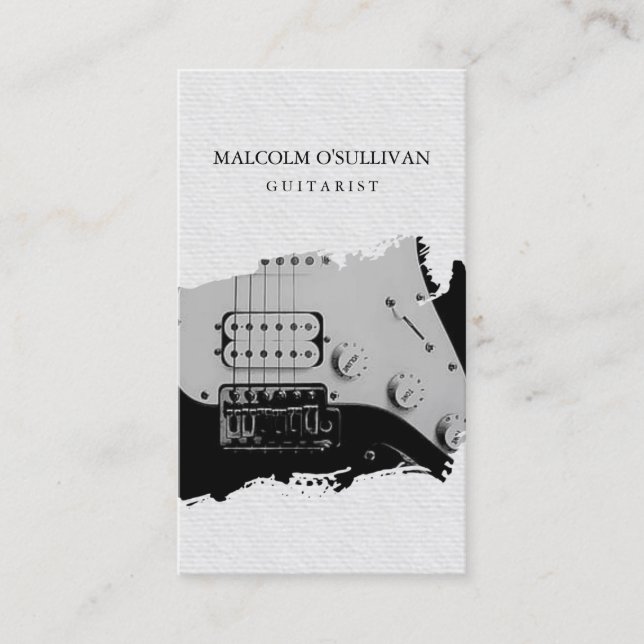 Guitarist Guitar Player Music Musician Visitkort (Framsida)