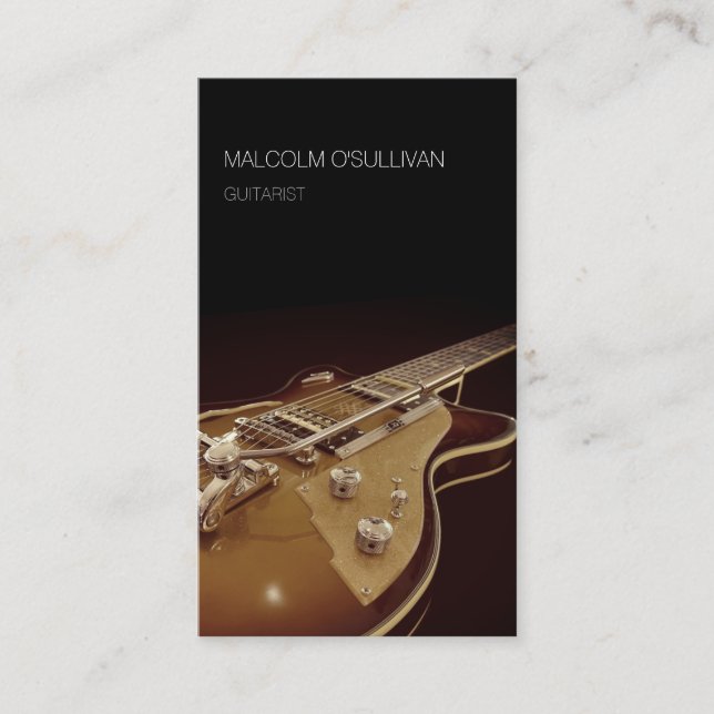 Guitarist Guitar Player Visitkort (Framsida)