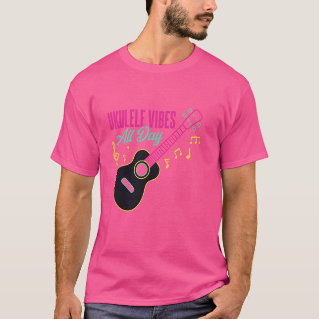 Guitarist Guitar Ukelele T Shirt (Framsida)