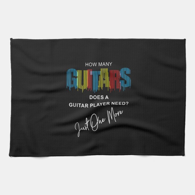 Guitarist hur många gitarrer föder kökshandduk (Horisontell)
