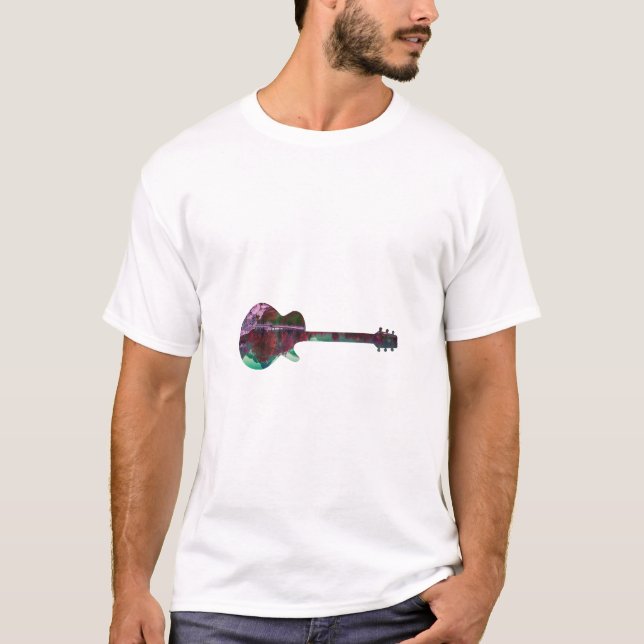 Guitarist i Acoustic Guitar Natature Forest Music  T Shirt (Framsida)