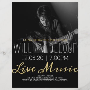 Guitarist Live Music Consert Flyer