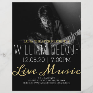 Guitarist Live Music Consert Flyer