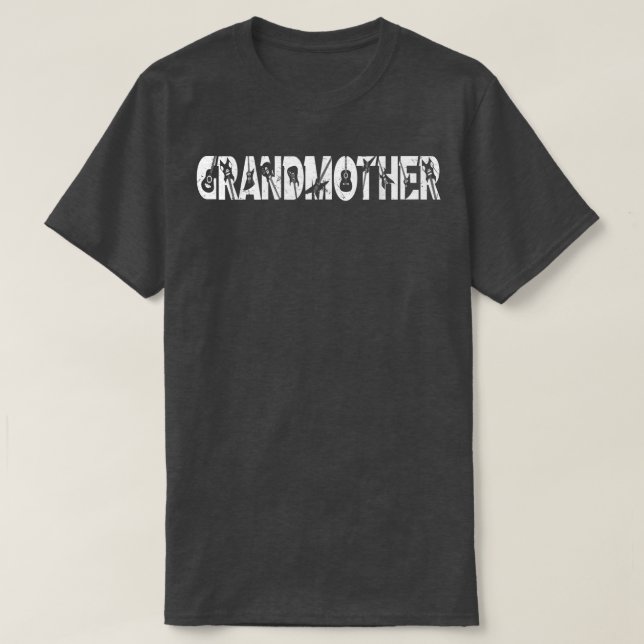 Guitarist Mamma Funny Grandmor Music Guitar Motar T Shirt (Design framsida)