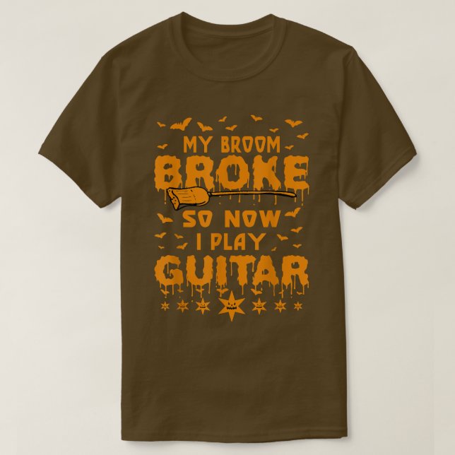 Guitarist mitt rum Fattigt så nu spelar jag Guitar T Shirt (Design framsida)