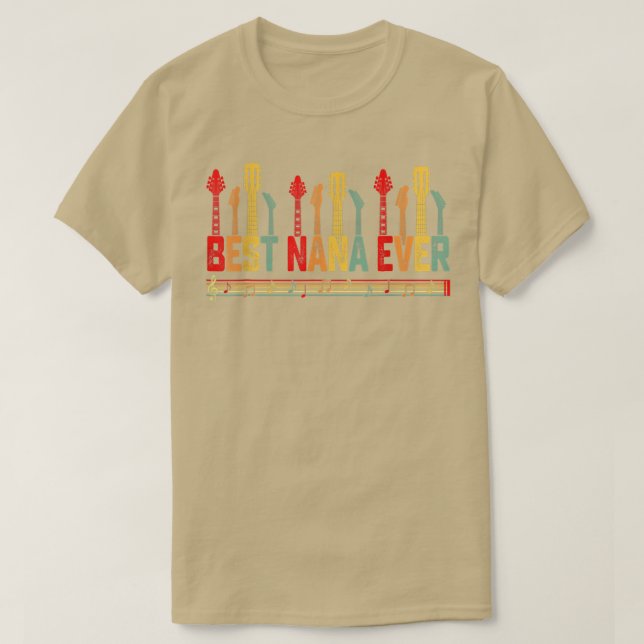 Guitarist Mor Best Nana någonsin Guitar Mödrar Da T Shirt (Design framsida)