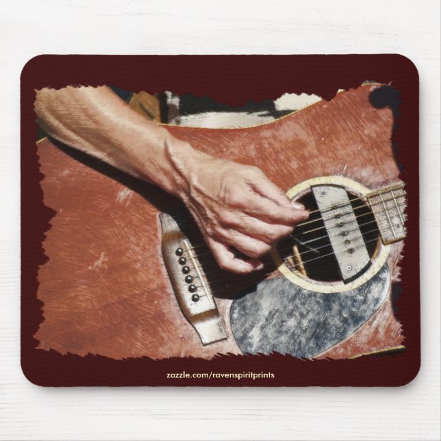 GUITARIST MUSIC ÄLSKARE Mousepad Musmatta (Framsidan)